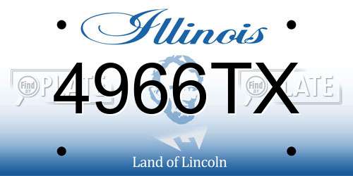 4966TX Illinois License Plate