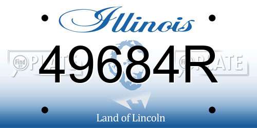 49684R Illinois License Plate