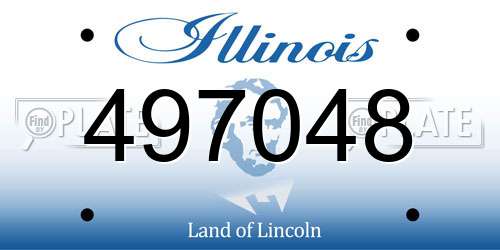 497048 Illinois License Plate