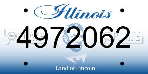 4972062 Illinois License Plate