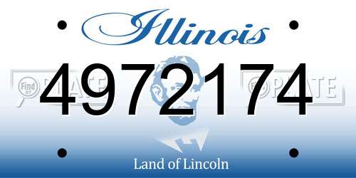 4972174 Illinois License Plate