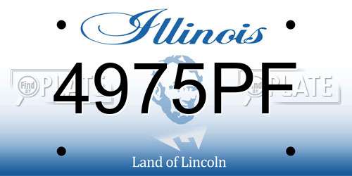 4975PF Illinois License Plate
