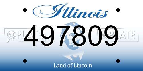 497809 Illinois License Plate