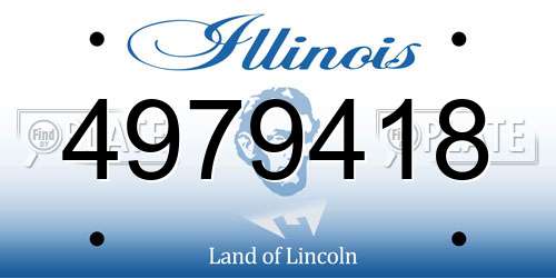 4979418 Illinois License Plate