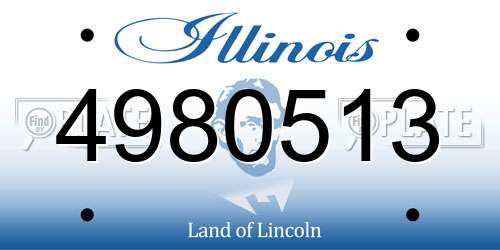 4980513 Illinois License Plate