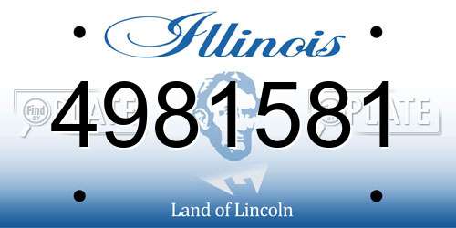 4981581 Illinois License Plate