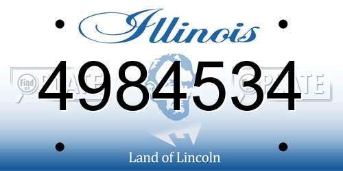 4984534 Illinois License Plate
