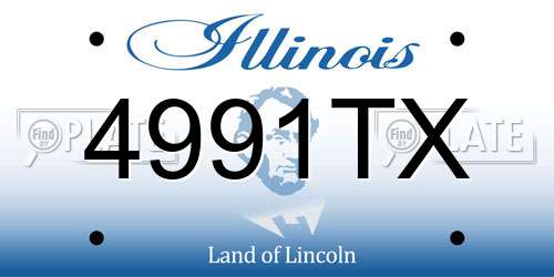 4991TX Illinois License Plate
