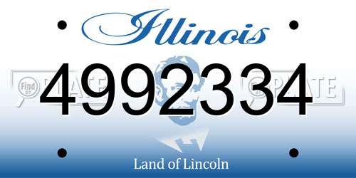 4992334 Illinois License Plate