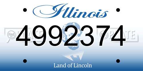 4992374 Illinois License Plate