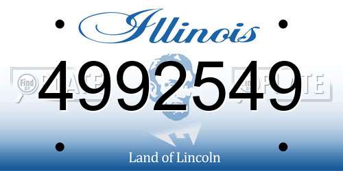 4992549 Illinois License Plate