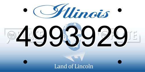 4993929 Illinois License Plate