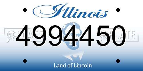 4994450 Illinois License Plate