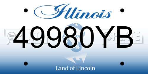 49980YB Illinois License Plate