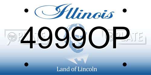 4999OP Illinois License Plate