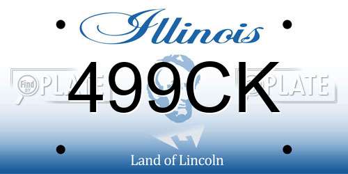 499CK Illinois License Plate