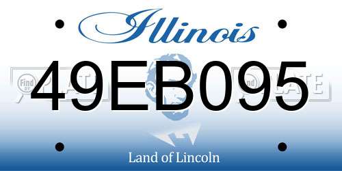 49EB095 Illinois License Plate