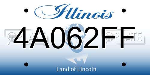 4A062FF Illinois License Plate