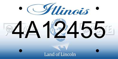 4A12455 Illinois License Plate