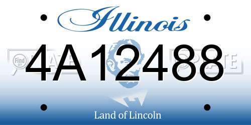 4A12488 Illinois License Plate