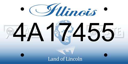 4A17455 Illinois License Plate