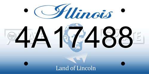 4A17488 Illinois License Plate
