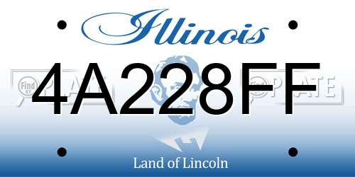 4A228FF Illinois License Plate