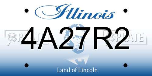 4A27R2 Illinois License Plate