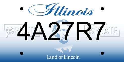 4A27R7 Illinois License Plate