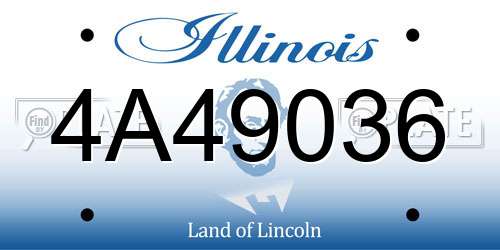 4A49036 Illinois License Plate
