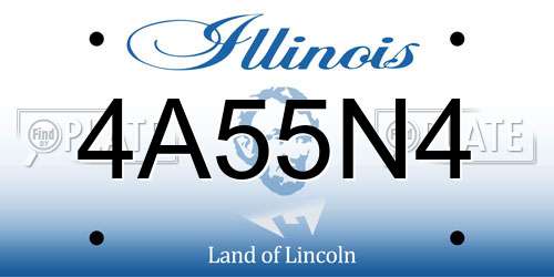 4A55N4 Illinois License Plate