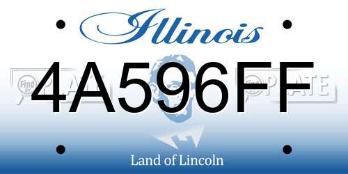 4A596FF Illinois License Plate