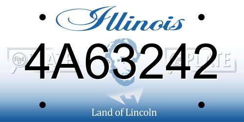 4A63242 Illinois License Plate