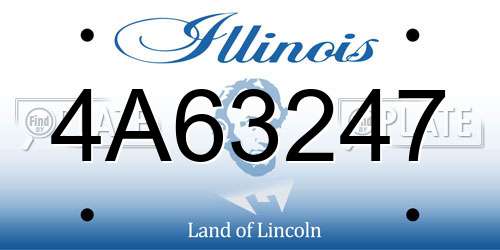 4A63247 Illinois License Plate