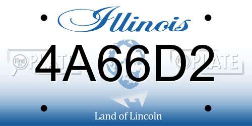 4A66D2 Illinois License Plate