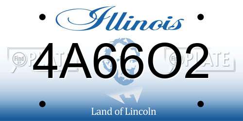 4A66O2 Illinois License Plate