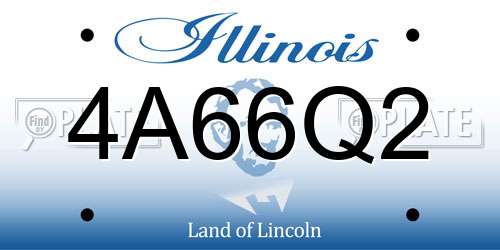 4A66Q2 Illinois License Plate