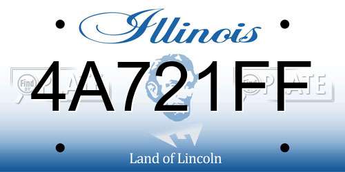 4A721FF Illinois License Plate