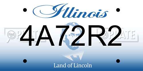 4A72R2 Illinois License Plate