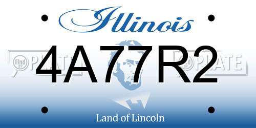 4A77R2 Illinois License Plate