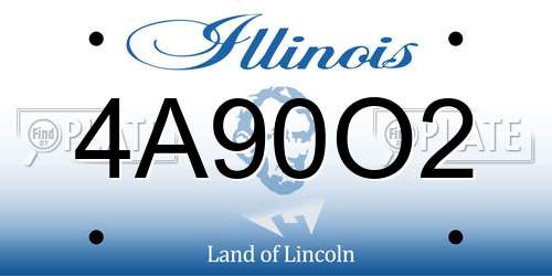 4A90O2 Illinois License Plate