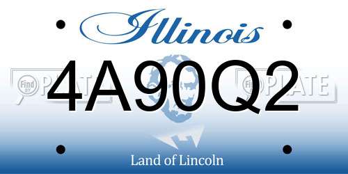 4A90Q2 Illinois License Plate
