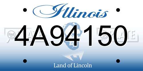 4A94150 Illinois License Plate