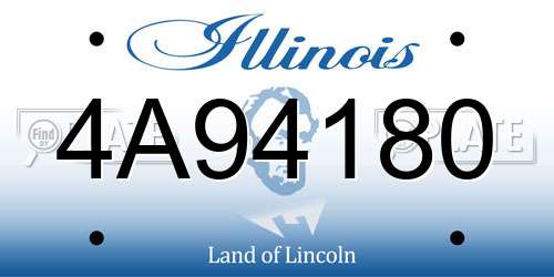 4A94180 Illinois License Plate