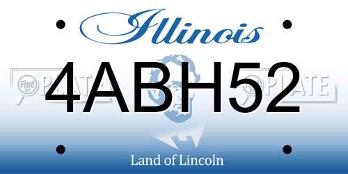 4ABH52 Illinois License Plate