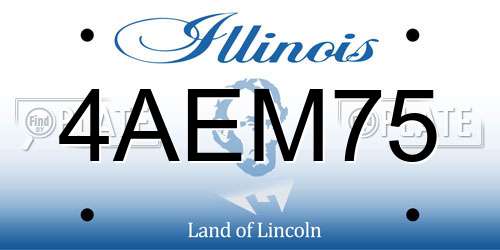 4AEM75 Illinois License Plate
