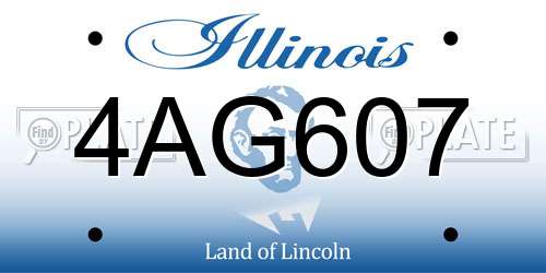 4AG607 Illinois License Plate