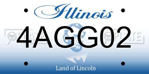 4AGG02 Illinois License Plate