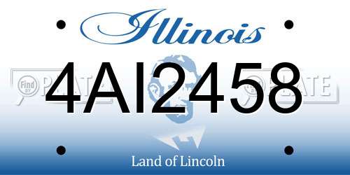 4AI2458 Illinois License Plate