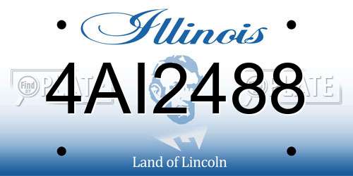 4AI2488 Illinois License Plate